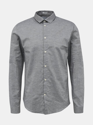Šedá slim fit košile Lindbergh