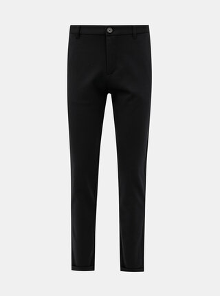 Černé slim fit kalhoty Lindbergh