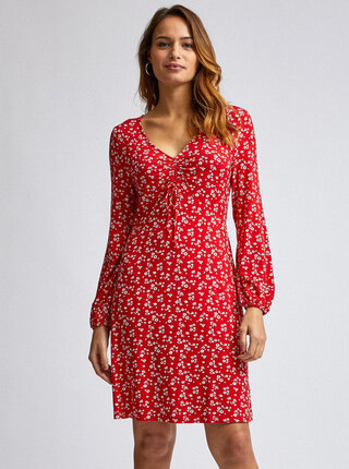 Červené květované šaty Dorothy Perkins