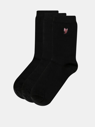 Sada tří párů černých ponožek M&Co