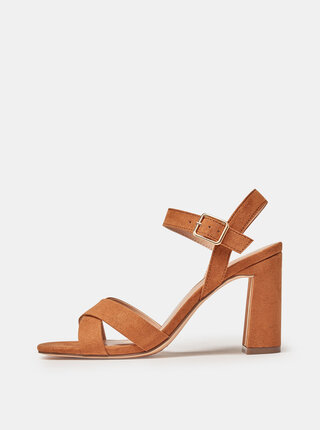 Hnedé sandále v semišovej úprave Dorothy Perkins