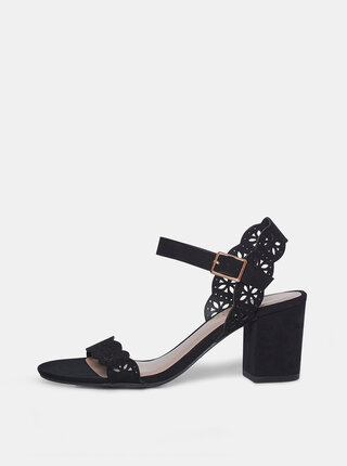 Černé sandály v semišové úpravě Dorothy Perkins