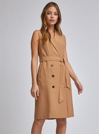Hnědé šaty Dorothy Perkins Petite