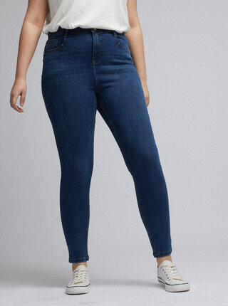 Tmavě modré skinny fit džíny Dorothy Perkins Curve Shape & Lift