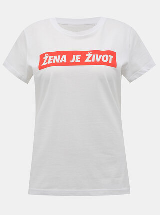 Bílé tričko ZOOT Original Žena je život