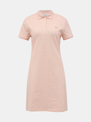 Světle růžové basic šaty Lacoste
