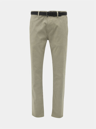 Béžové vzorované chino kalhoty Shine Original