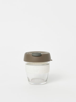 Hnědý skleněný cestovní hrnek KeepCup Brew small 177 ml