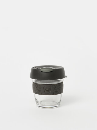 Šedý sklenený cestovný hrnček KeepCup Brew small 177 ml