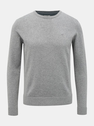 Svetlošedý pánsky basic sveter Tom Tailor