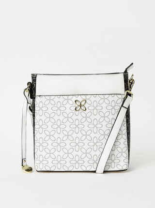 Bílá vzorovaná crossbody kabelka Gionni Borana