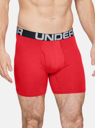 Sada tří červených boxerek Charged Under Armour