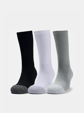 Sada tří párů šedých ponožek Heatgear Under Armour
