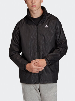 Čierna pánska vzorovaná bunda adidas Originals