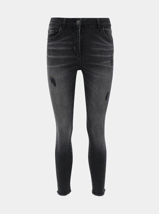 Tmavě šedé zkrácené skinny fit džíny M&Co Petite