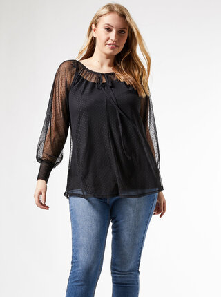 Čierna blúzka Dorothy Perkins Curve