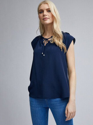 Tmavě modrá halenka Dorothy Perkins
