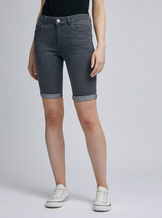 Šedé džínové kraťasy Dorothy Perkins