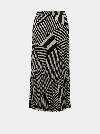Modro-béžová vzorovaná plisovaná maxi sukně Selected Femme Alexis