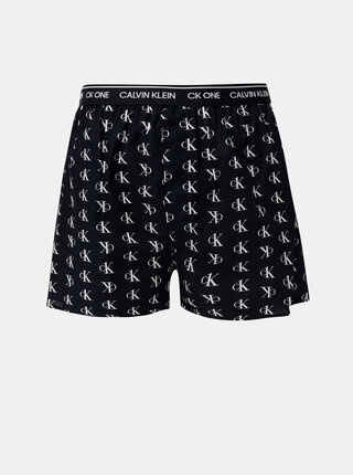 Tmavě modré pánské vzorované trenýrky Calvin Klein Underwear