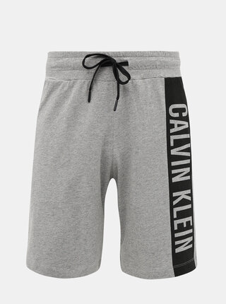 Šedé pánské teplákové kraťasy s potiskem Calvin Klein Underwear