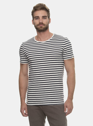 Modro-šedé pánské pruhované basic tričko Ragwear Paul
