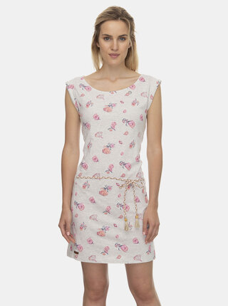 Světle šedé květované šaty Ragwear Tamy Flowers