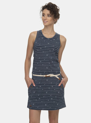 Tmavě modré vzorované šaty Ragwear Kesy