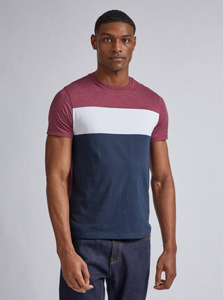 Modro-vínové tričko Burton Menswear London Tee