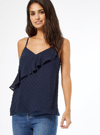 Tmavě modrý top Dorothy Perkins