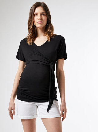 Černé těhotenské tričko Dorothy Perkins Maternity