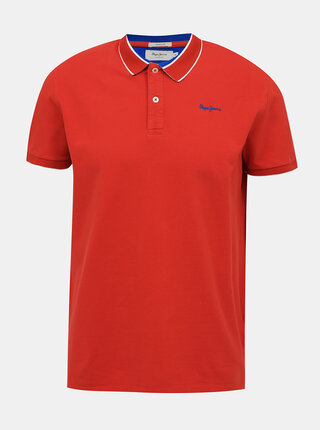 Červené pánské polo tričko Pepe Jeans Lou