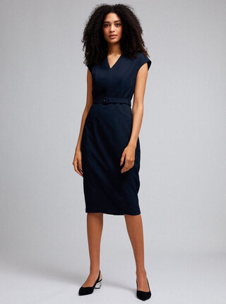 Tmavomodré púzdrové šaty Dorothy Perkins