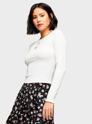 Biele tričko Miss Selfridge