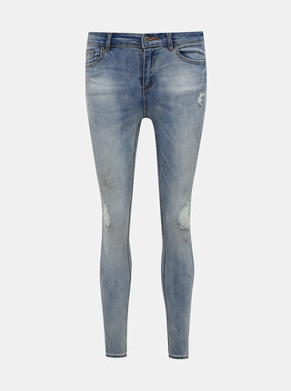 Modré slim fit rifle VILA
