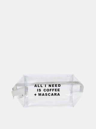 Transparentná kozmetická taštička Haily´s Coffee and Mascara