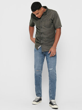 Modré slim fit džíny ONLY & SONS Loom
