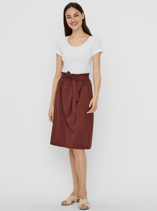 Hnědá sukně VERO MODA Noa