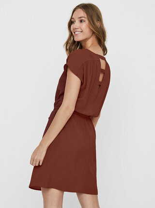 Hnědé šaty VERO MODA Sasha