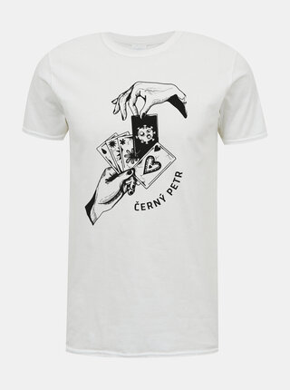 Bílé unisex tričko ZOOT Original Černý Petr