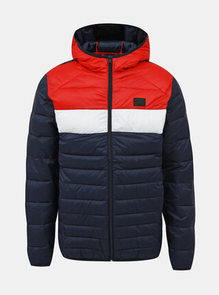 Tmavomodrá prešívaná bunda Jack & Jones