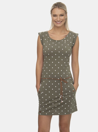 Khaki puntíkované šaty Ragwear