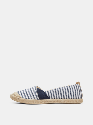 Bielo-modré pruhované espadrilky Roxy
