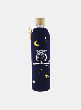 Skleněná láhev v neoprenovém obalu Drinkit Sova 500 ml