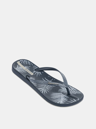 Modré dámské pruhované žabky Ipanema