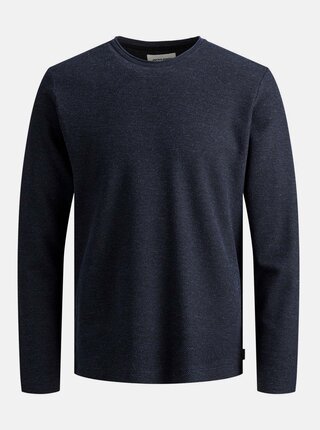 Tmavomodrý basic sveter Jack & Jones Dylan