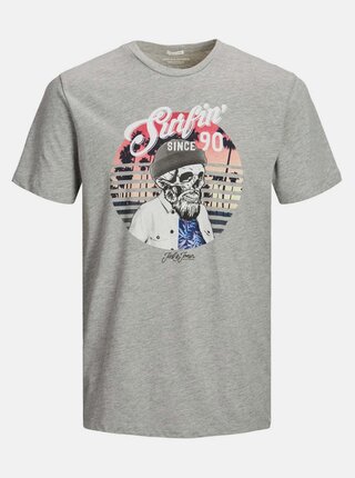 Šedé tričko Jack & Jones Ricky