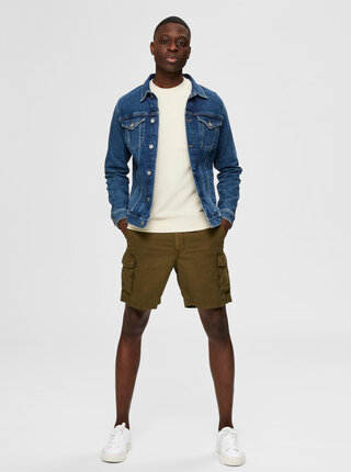 Khaki kraťasy Selected Homme Clay