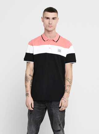 Růžové polo tričko ONLY & SONS Kahlil