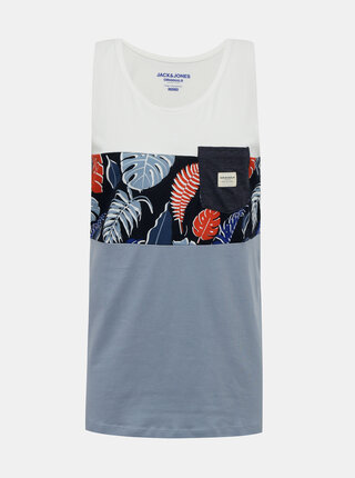 Bielo-modré tielko Jack & Jones Flame